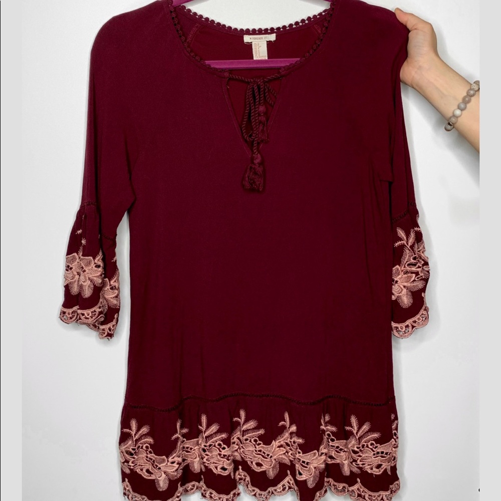 Forever 21 burgundy dress